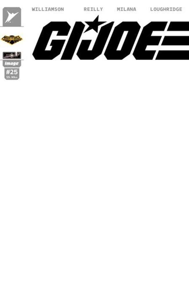 Gi Joe #25 Cover H - BLANK SKETCH NIGHT FORCE VAR