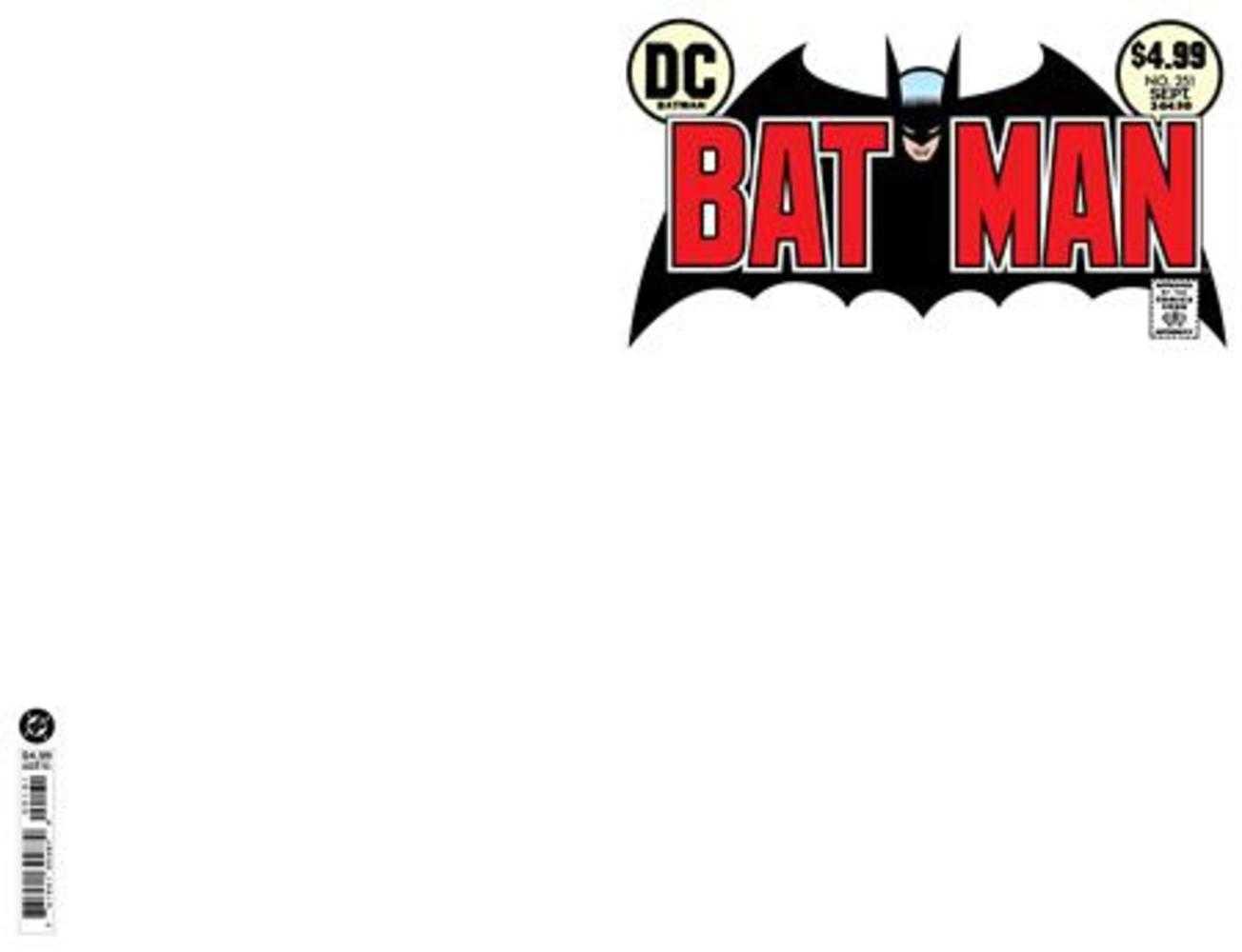 Batman #251 Facsimile Edition Facsimile Edition Cover B Blank Card Stock Var