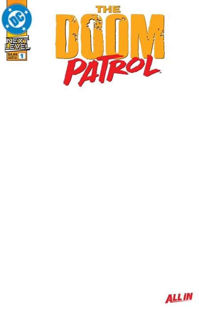 Doom Patrol #1 Cover E - BLANK CARD STOCK VAR