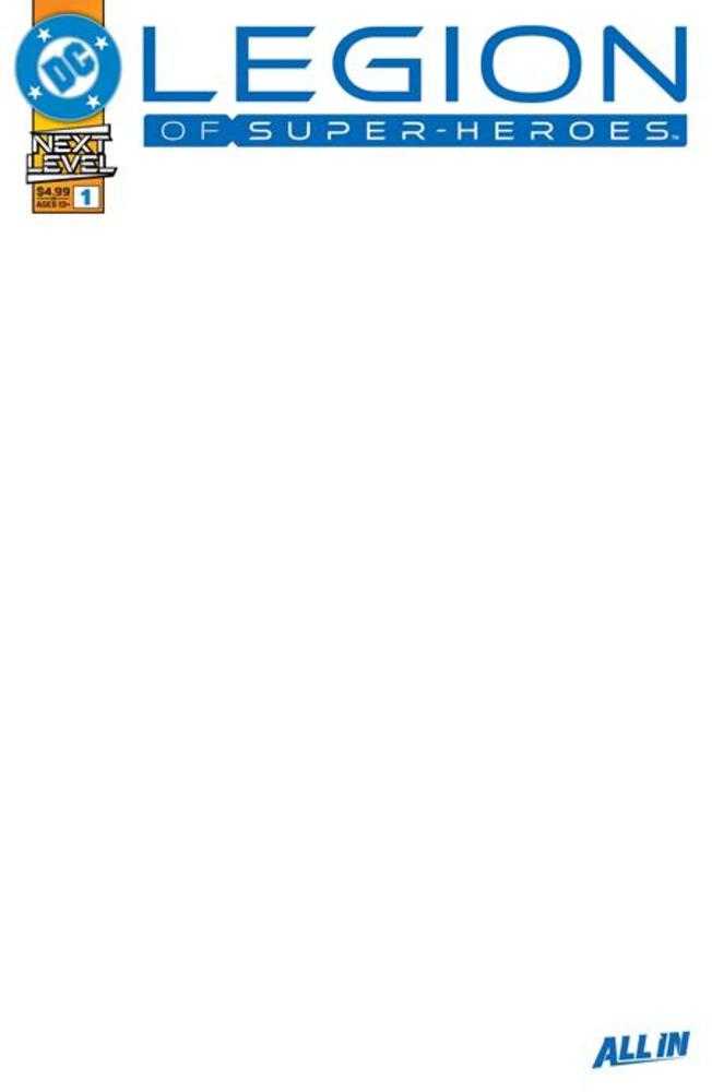 Legion OF Super-Heroes #1 Cover F - BLANK CARD STOCK VAR