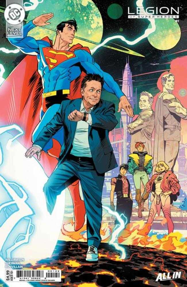 Legion OF Super-Heroes #1 Cover H - DAN MORA MICHAEL J FOX CAMEO CARD STOCK VAR