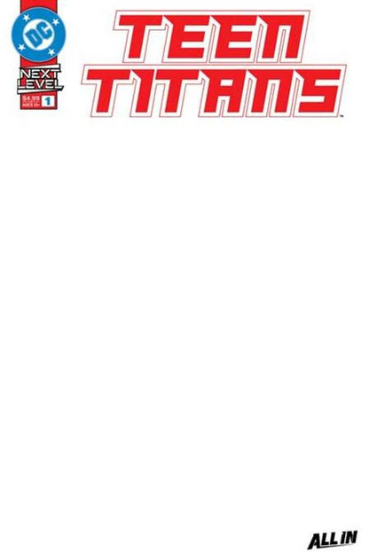 Teen Titans #1 Cover E - BLANK CARD STOCK VAR