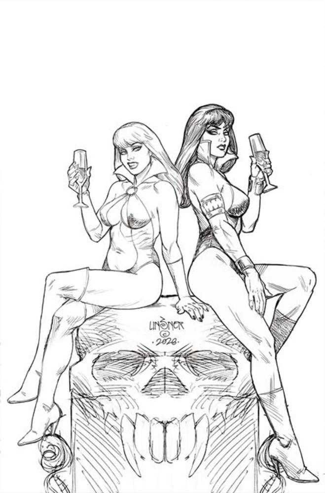 Vampirella (2026) #5 (PRESALE 8/26/26) 1:10 Cvr P Joseph Michael Linsner Line Art Virgin Var