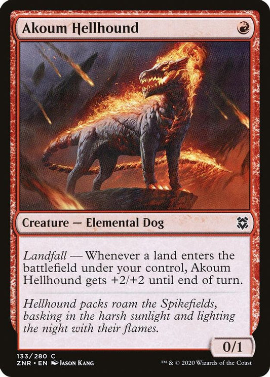Akoum Hellhound | 133 | Zendikar Rising