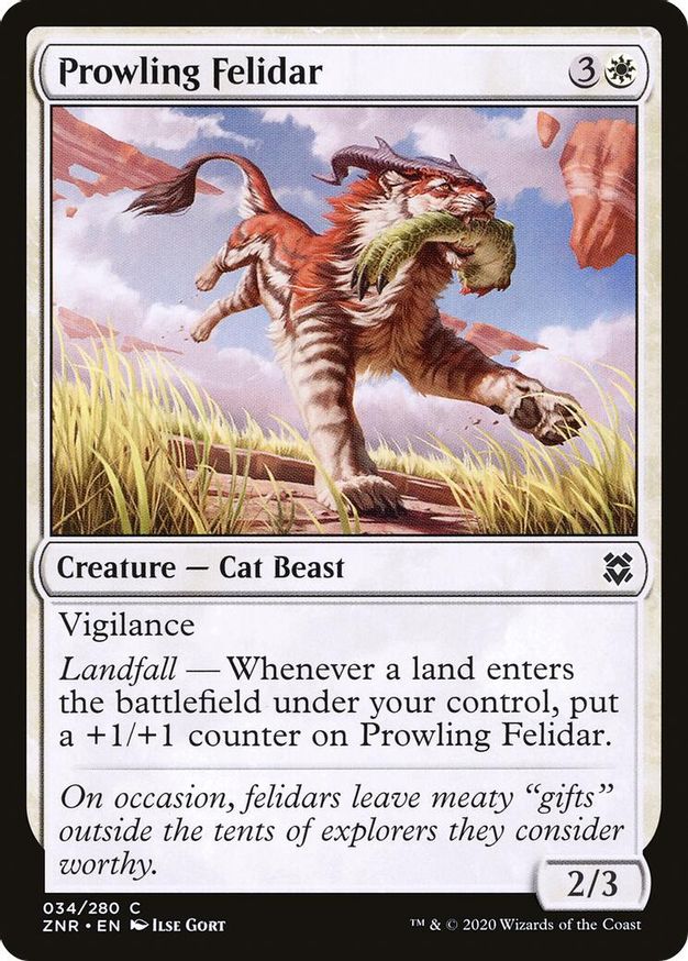 Prowling Felidar | 34 | Zendikar Rising