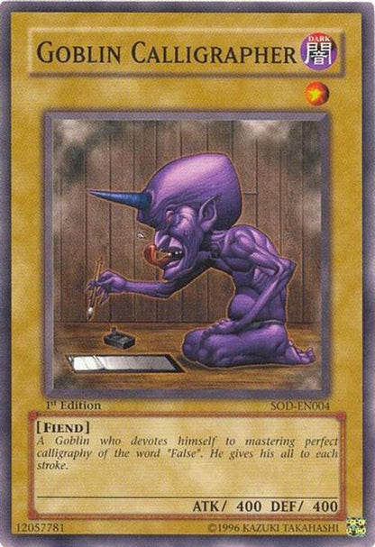 Goblin Calligrapher | SOD-EN004