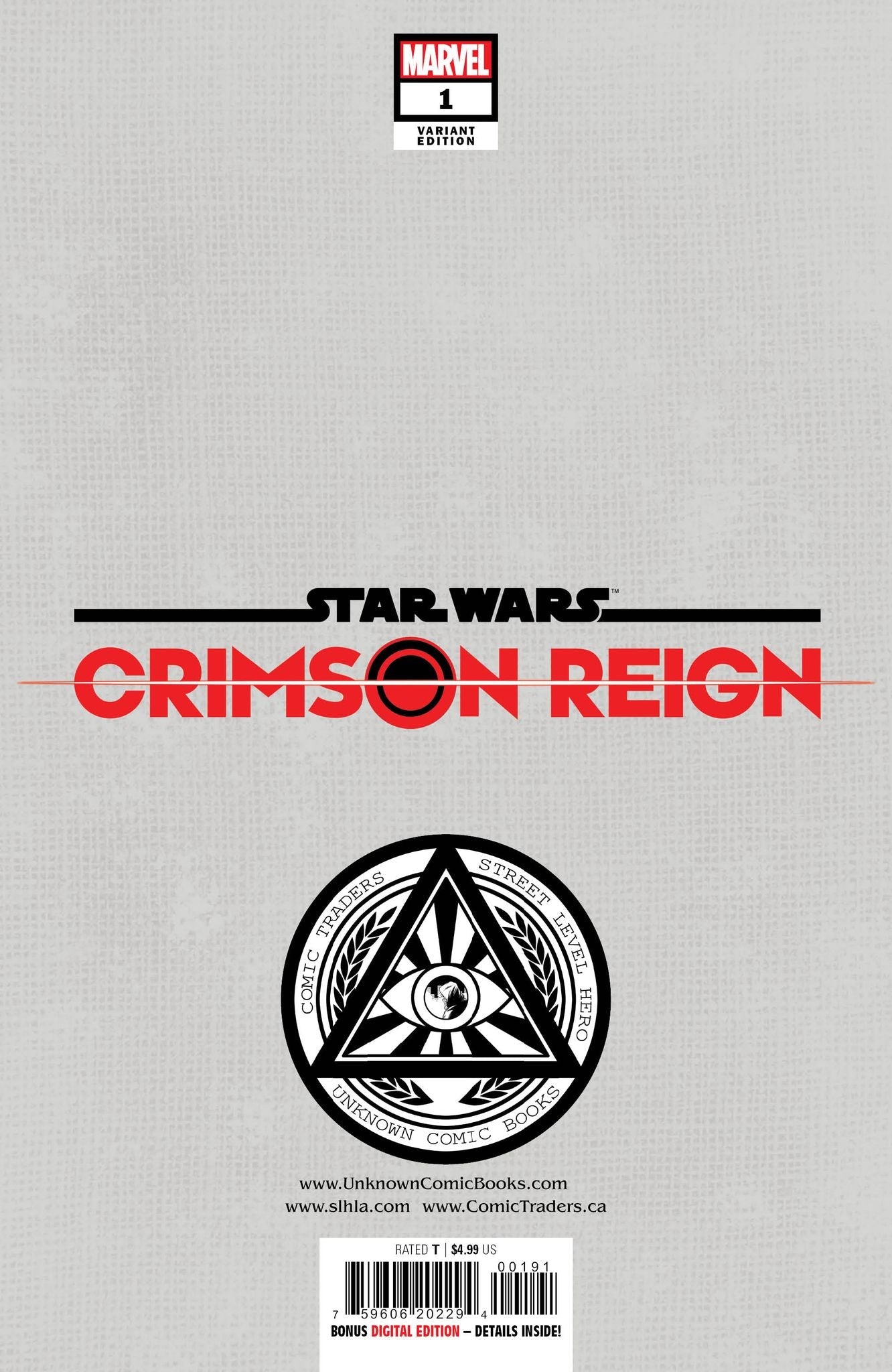 STAR WARS CRIMSON REIGN #1 (OF 5) UNKNOWN COMICS TYLER KIRKHAM EXCLUSIVE VAR (12/01/2021) (12/08/2021)