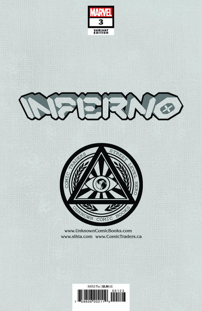 INFERNO #3 (OF 4) UNKNOWN COMICS DAVID NAKAYAMA EXCLUSIVE COLOR BLEED VAR (11/24/2021) (12/08/2021)