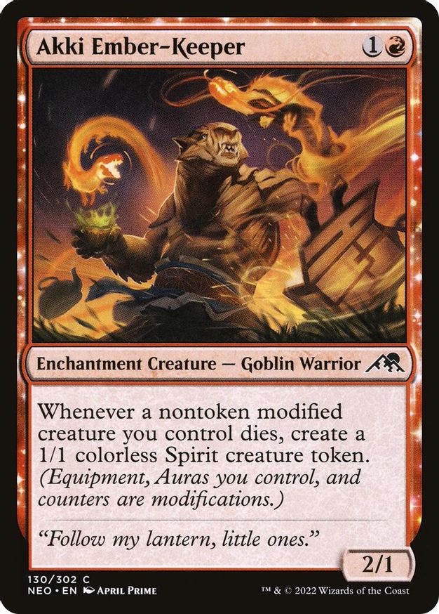 Akki Ember-Keeper | 130 | Kamigawa: Neon Dynasty