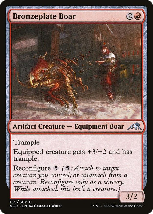 Bronzeplate Boar | 135 | Kamigawa: Neon Dynasty