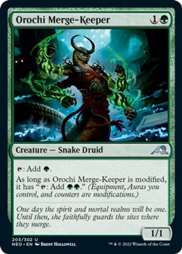 Orochi Merge-Keeper | 203 | Kamigawa: Neon Dynasty