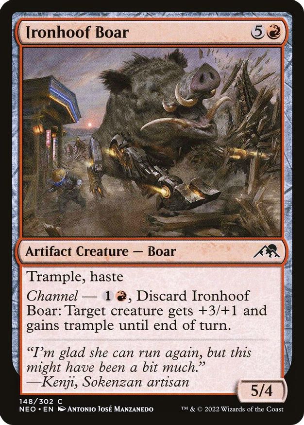 Ironhoof Boar | 148 | Kamigawa: Neon Dynasty