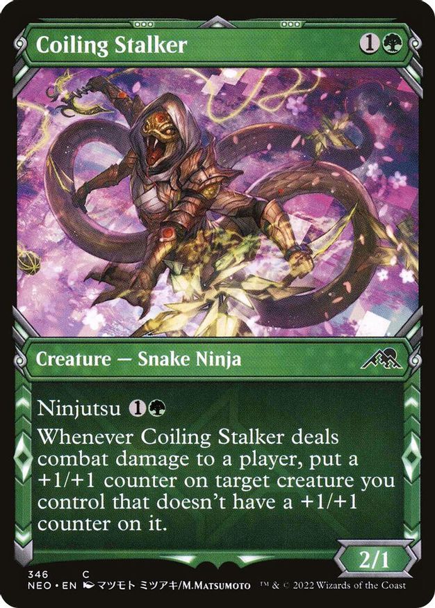 Coiling Stalker (Showcase) | 346 | Kamigawa: Neon Dynasty