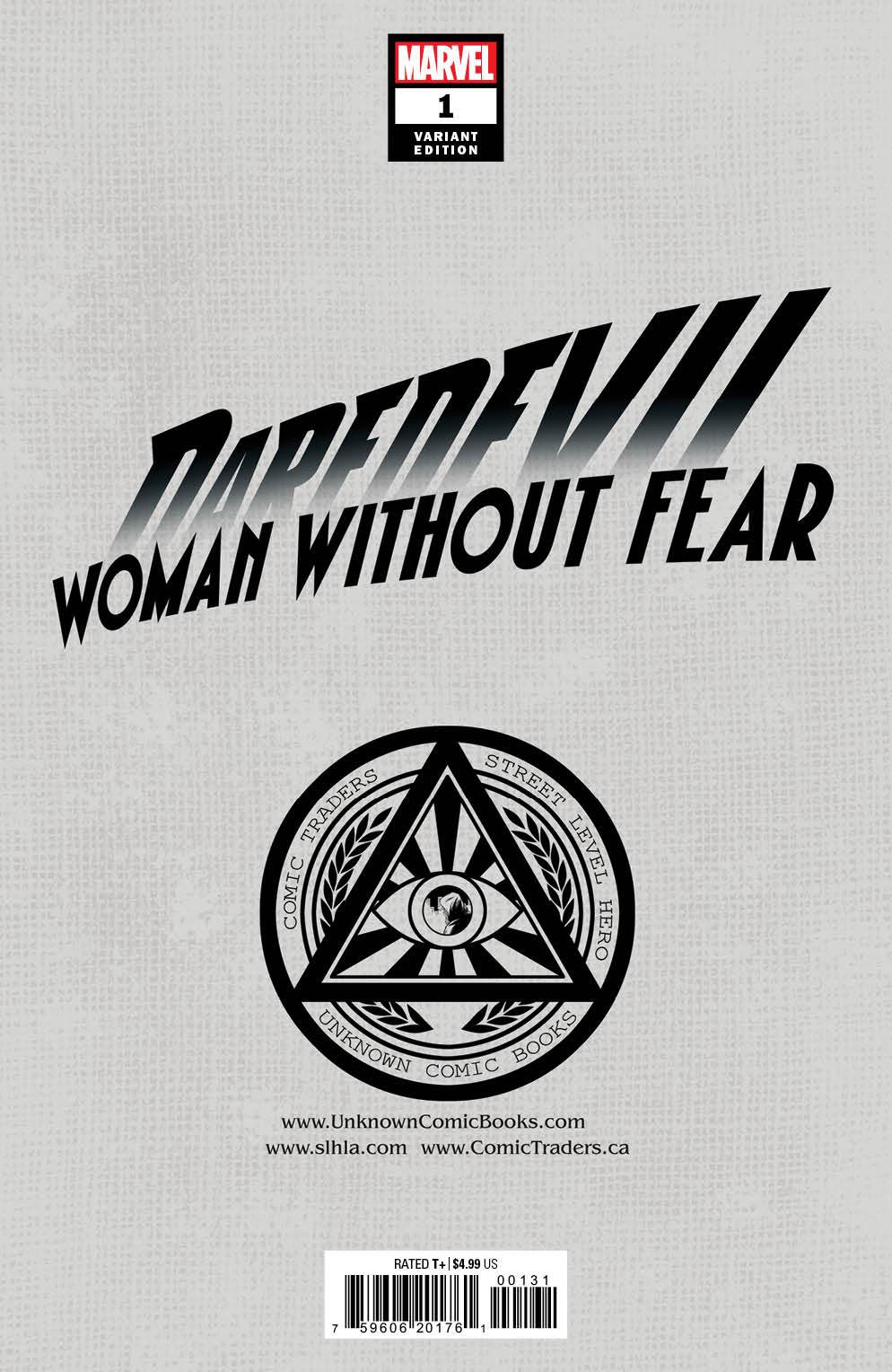 DAREDEVIL: WOMAN WITHOUT FEAR 1 UNKNOWN COMICS MARCO MASTRAZZO EXCLUSIVE VIRGIN VAR (01/12/2022)