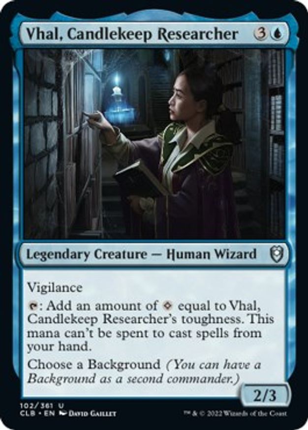 Vhal, Candlekeep Researcher | 102 | Commander Legends: Battle for Baldur's Gate