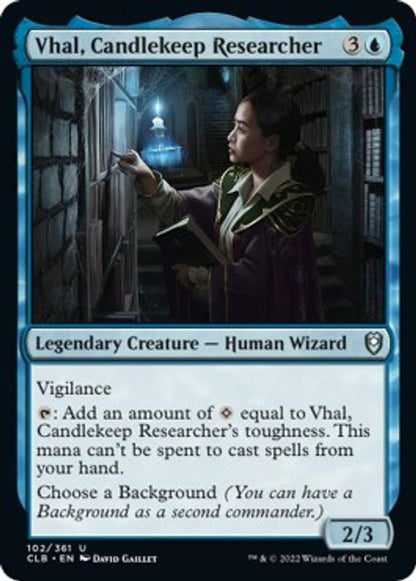 Vhal, Candlekeep Researcher | 102 | Commander Legends: Battle for Baldur's Gate