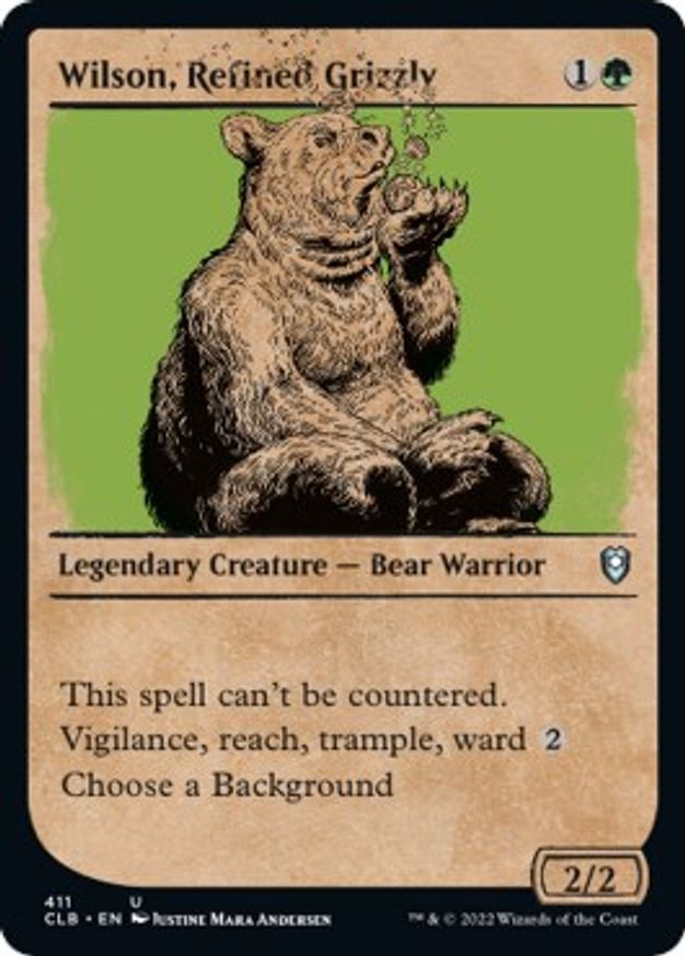 Wilson, Refined Grizzly (Showcase) | 411 | Commander Legends: Battle for Baldur's Gate