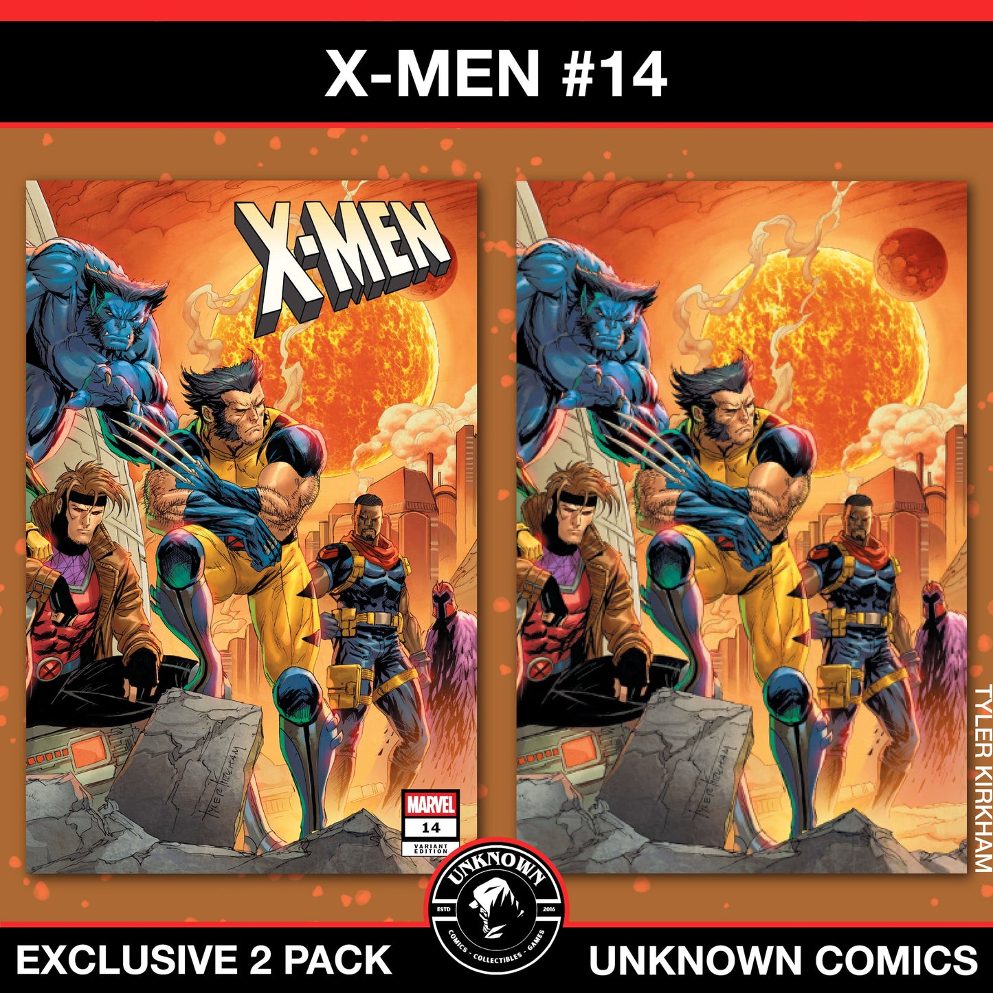 [2 pack] X-Men #14 Tyler Kirkham Connecting Cover Exclusive Var (04/02/2025)