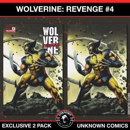 [2 Pack] Wolverine: Revenge - Red Band #4 MICO SUAYAN Connecting Cover Exclusive Var [Polybagged] Explicit Content (01/22/2025)