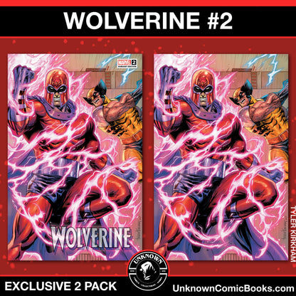 [2 PACK] WOLVERINE #2 TYLER KIRKHAM CONNECTING COVER EXCLUSIVE VAR (10/16/2024)