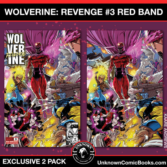 [2 PACK] WOLVERINE REVENGE #3 RED BAND  KAARE ANDREWS CONNECTING COVER EXCLUSIVE VAR [POLYBAGGED] EXPLICIT CONTENT (10/30/2024)