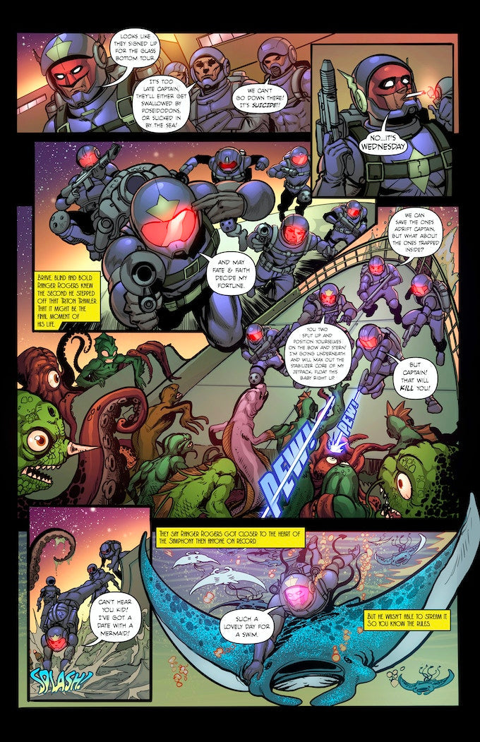 Pixi Runner #5 – Digital Download | Alpha Centurion LXC vs. Mermaid Princess Cassia'Pea Mature Full-Color Sci-Fi Comic