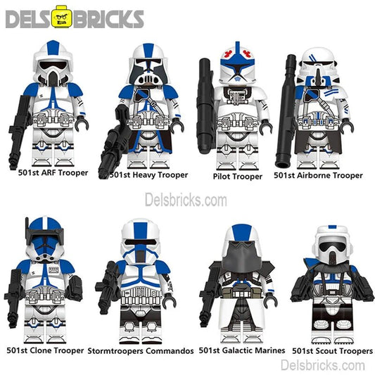 501st Legion Clone troopers Set of 8 | Lego Minifigures Custom Toys 2