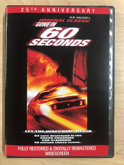 Gone in 60 Seconds (DVD, 2000, Widescreen, 25th Anniversary) - K8