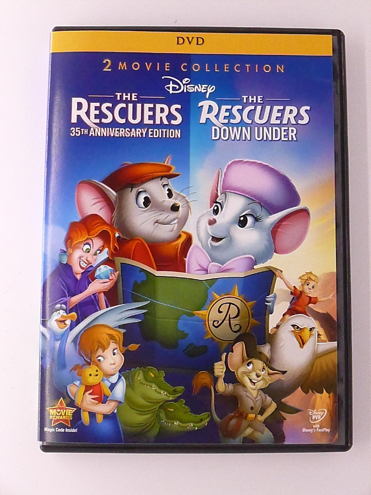 The Rescuers - The Rescuers Down Under (DVD, Disney double feature) - K8