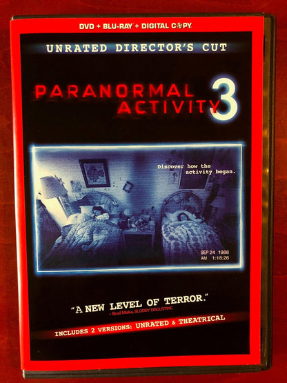 Paranormal Activity 3 (Blu-ray and DVD, Unrated Directors Cut) - K8