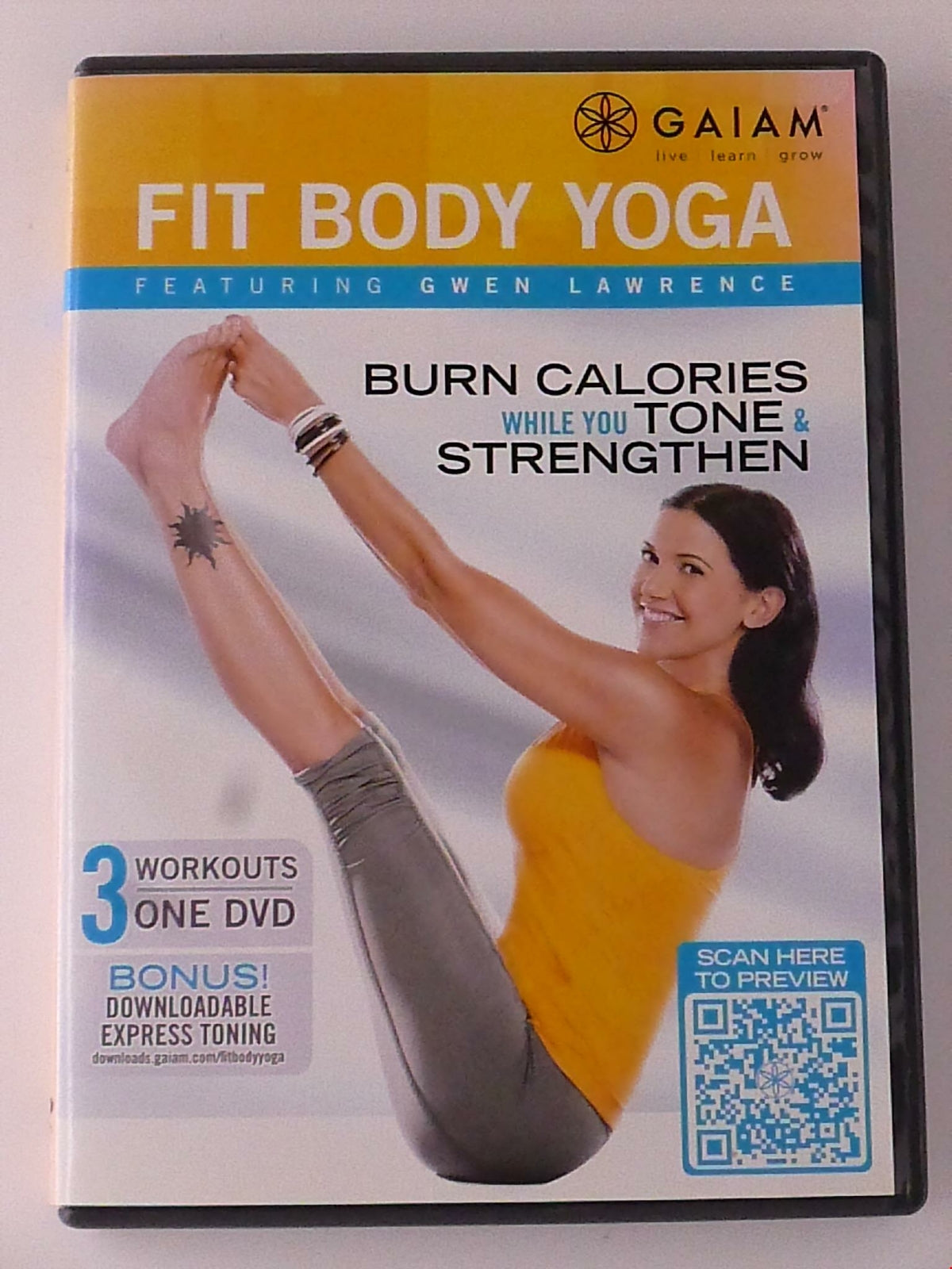 Fit Body Yoga Featuring Gwen Lawrence (DVD, exercise, Gaiam) - L04