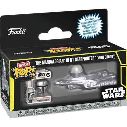 Funko Pop! Ride Bitty The Mandalorian in N-1 Starfighter
