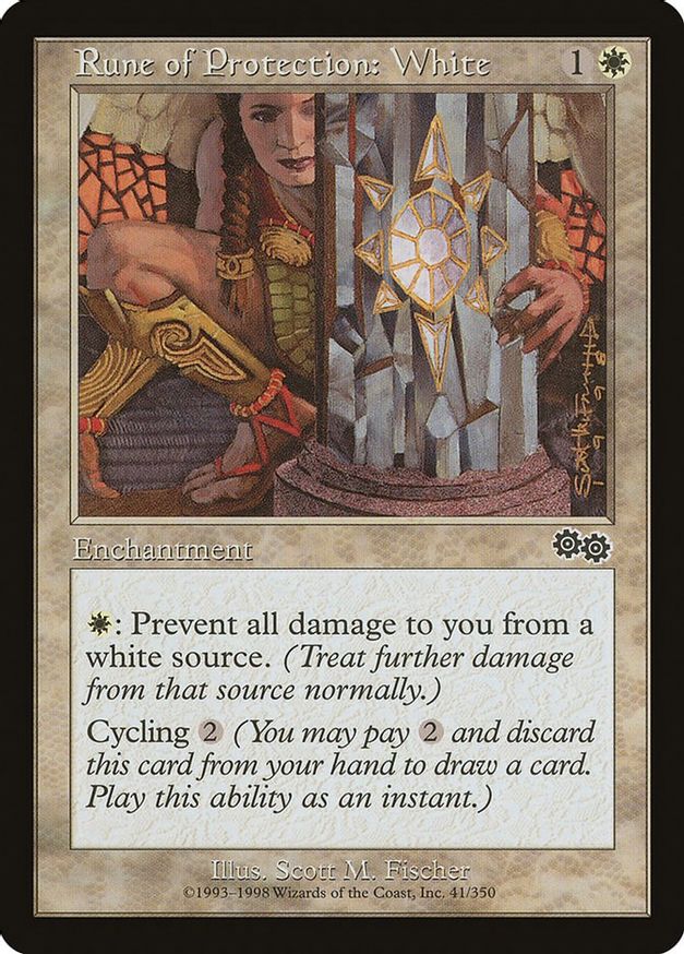 Rune of Protection: White | 41 | Urza's Saga