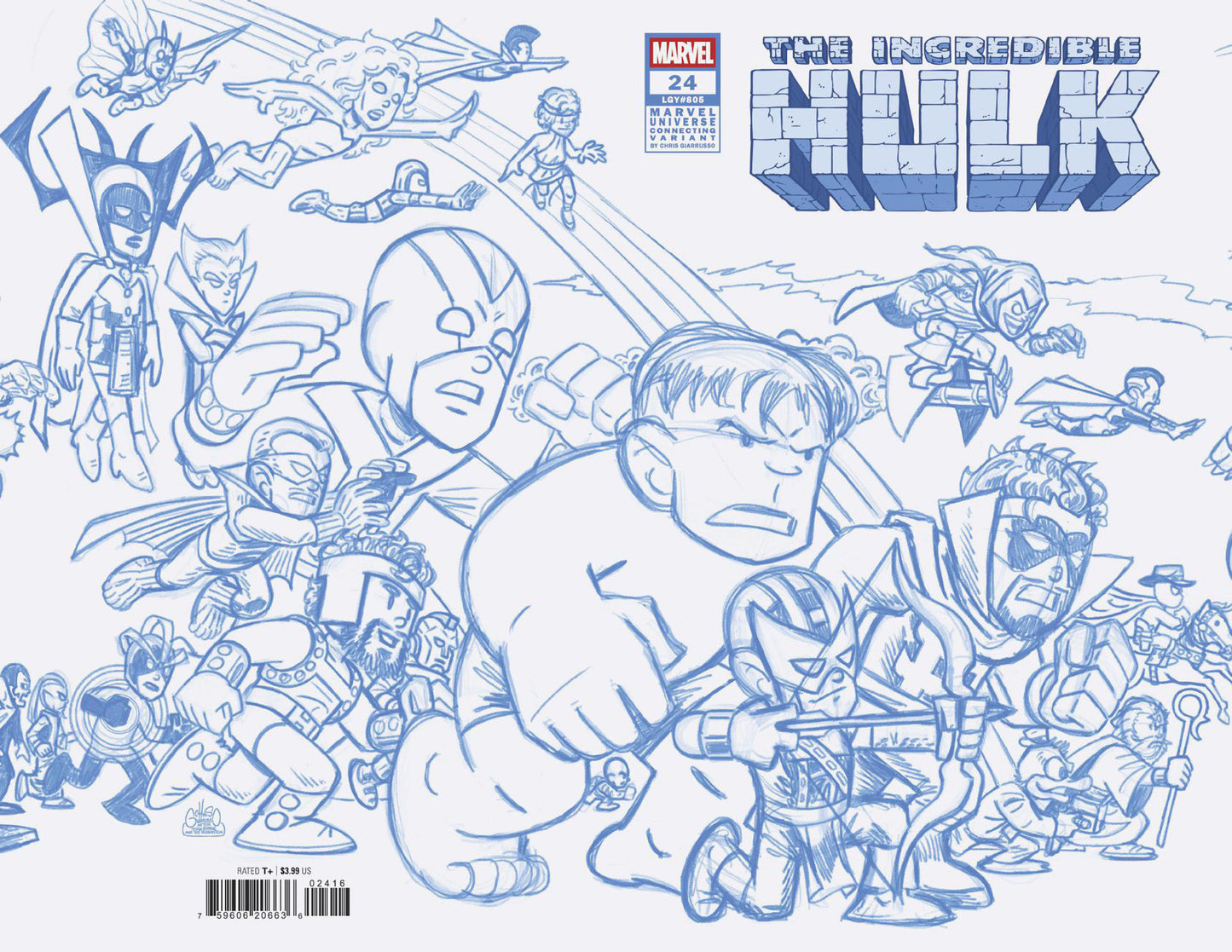 Incredible Hulk #24 Giarrusso Marvel Universe Sketch 1:50