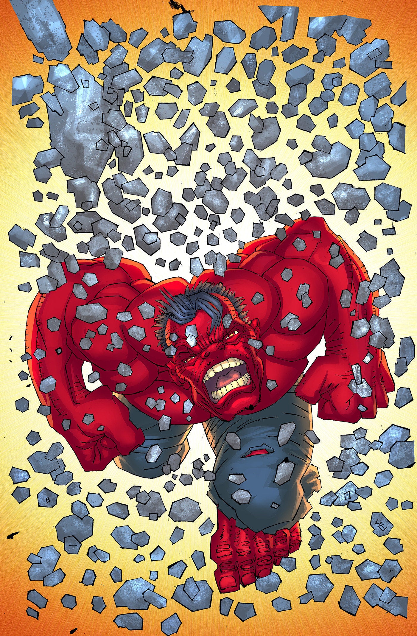 Red Hulk #1 Frank Miller Full Art 1:100 Variant (PRESALE 2/26/25)