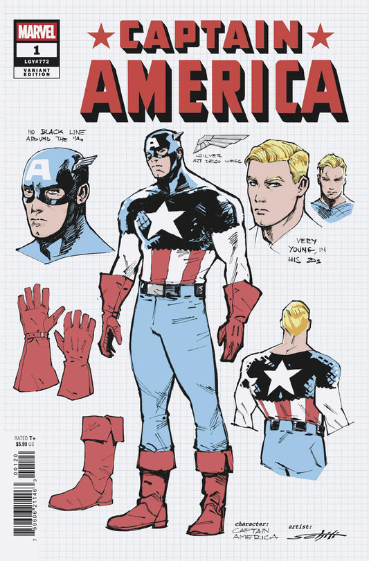 Captain America #1 Valerio Schiti Design 1:10 (PRESALE 7/2/25)