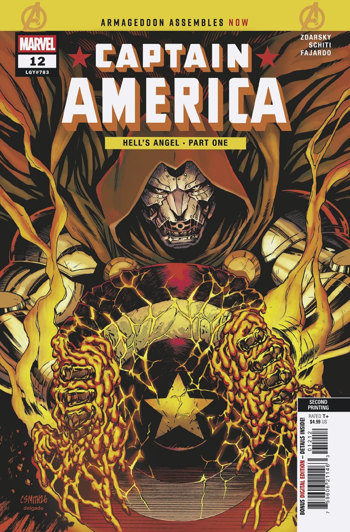 Captain America #12 Cory Smith 2nd Printing Variant [Arm] Cory Smith 2nd Printing Variant [Arm]