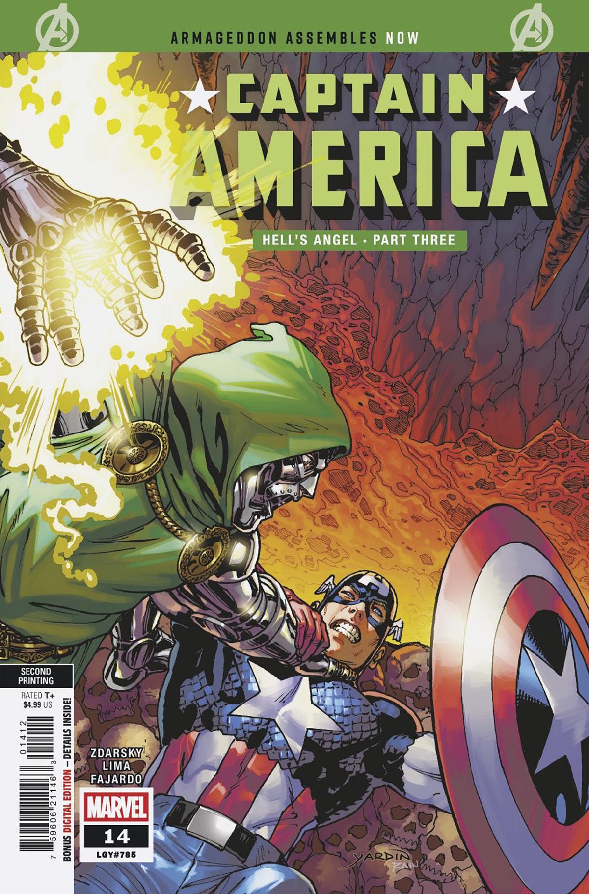 Captain America #14 David Yardin 2nd Printing Variant [Arm] David Yardin 2nd Printing Variant [Arm]