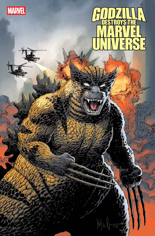 Godzilla Destroys The Marvel Universe #4 Dave Wachter Wolverine Zilla