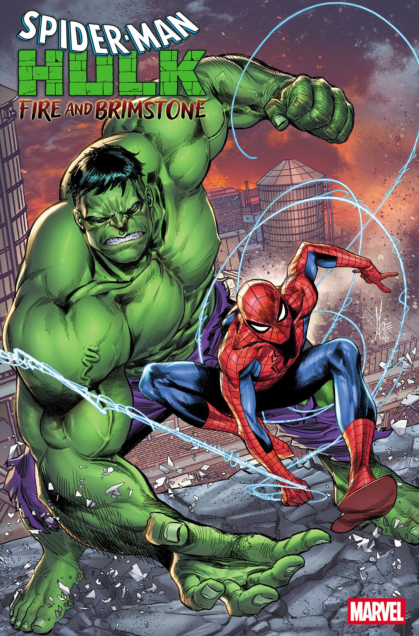 Spider-Man/Hulk: Fire And Brimstone #1 Cover B - Marco Checchetto Foil Variant
