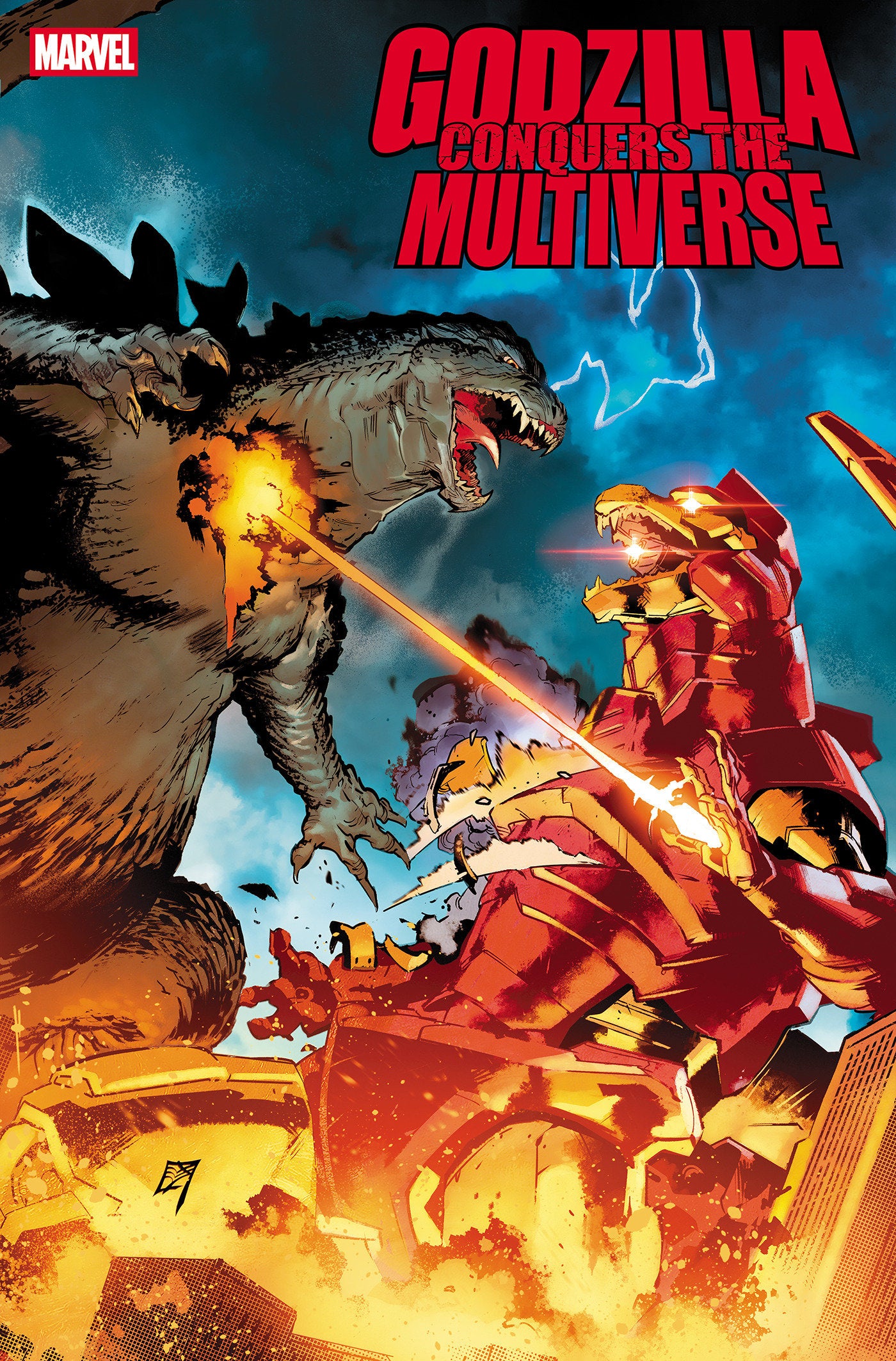 Godzilla Conquers The Multiverse #2 Cover B - C.f. Villa Heisei Vs Marvel Variant