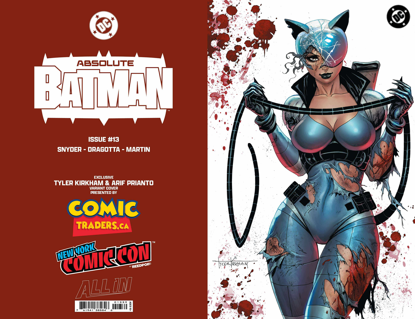 [FOIL] ABSOLUTE BATMAN #13 TYLER KIRKHAM EXCLUSIVE BATLLE DAMAGED NYCC EXCLUSIVE CATWOMAN VIRGIN VAR (10/08/2025)