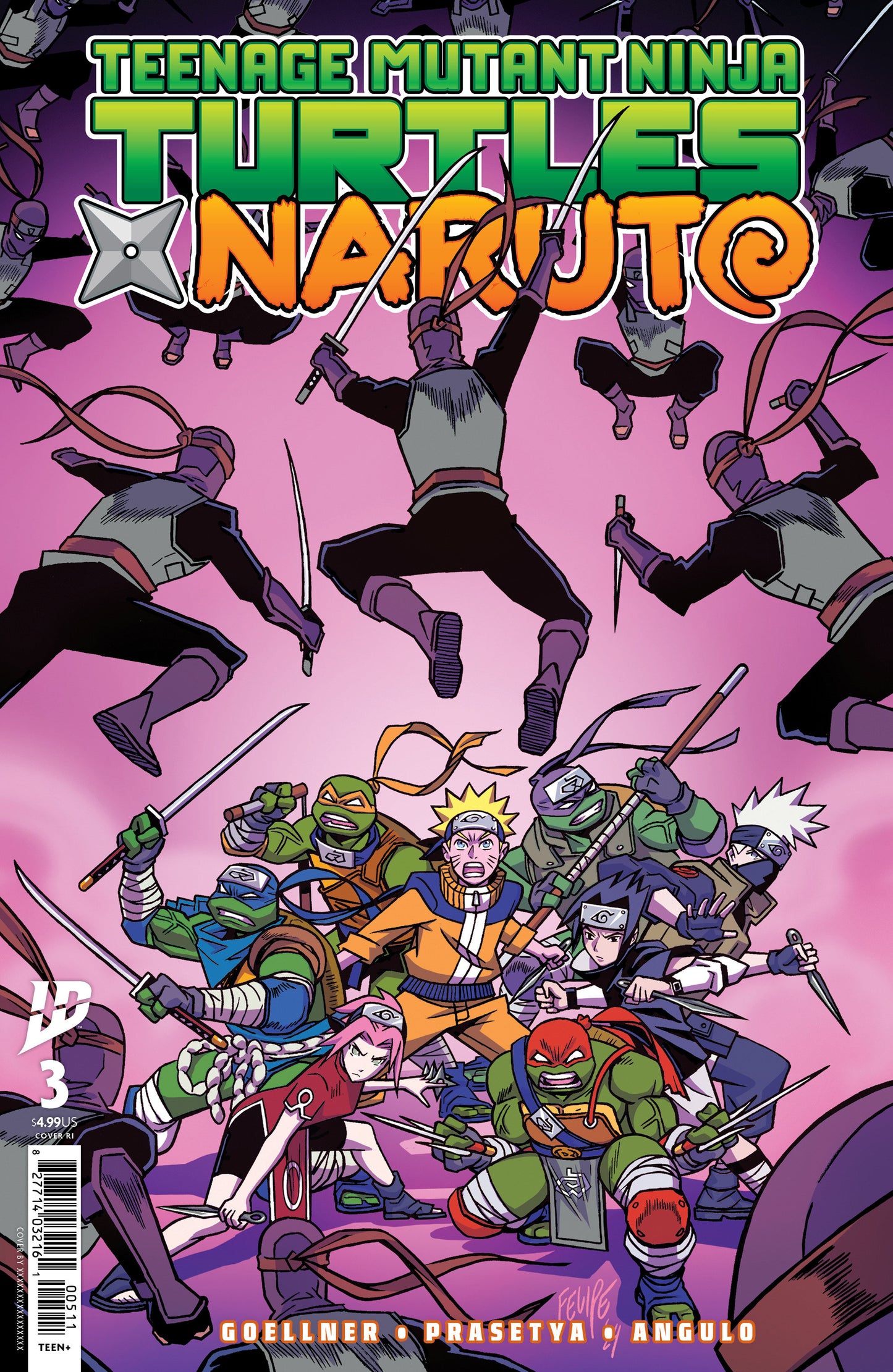 Teenage Mutant Ninja Turtles X Naruto #3 1:25 (PRESALE 3/26/25)