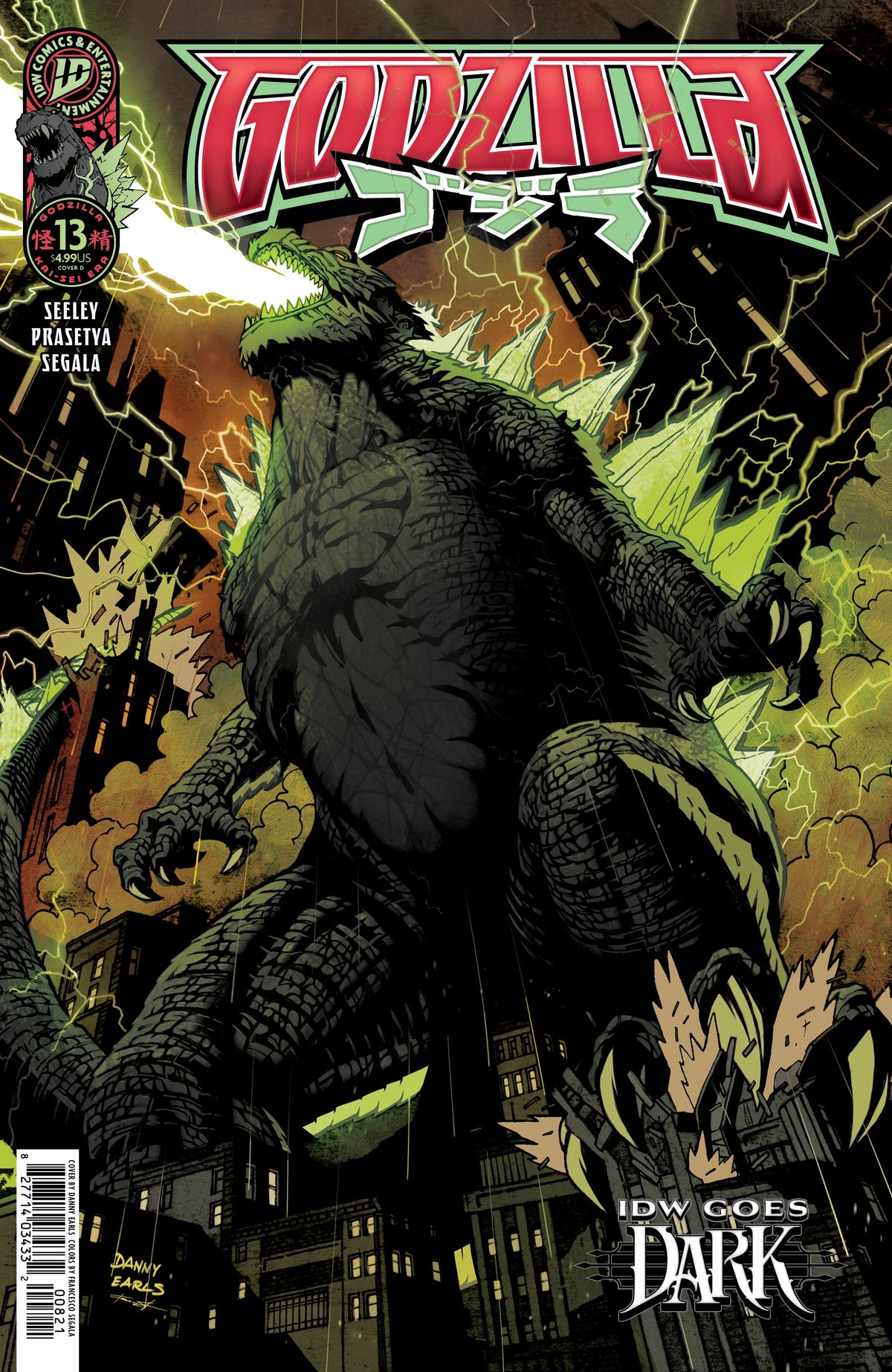 Godzilla [Kai-Sei Era] #13 Variant D (Earls IDW Goes Dark Variant) — current PRH 82771403433201351