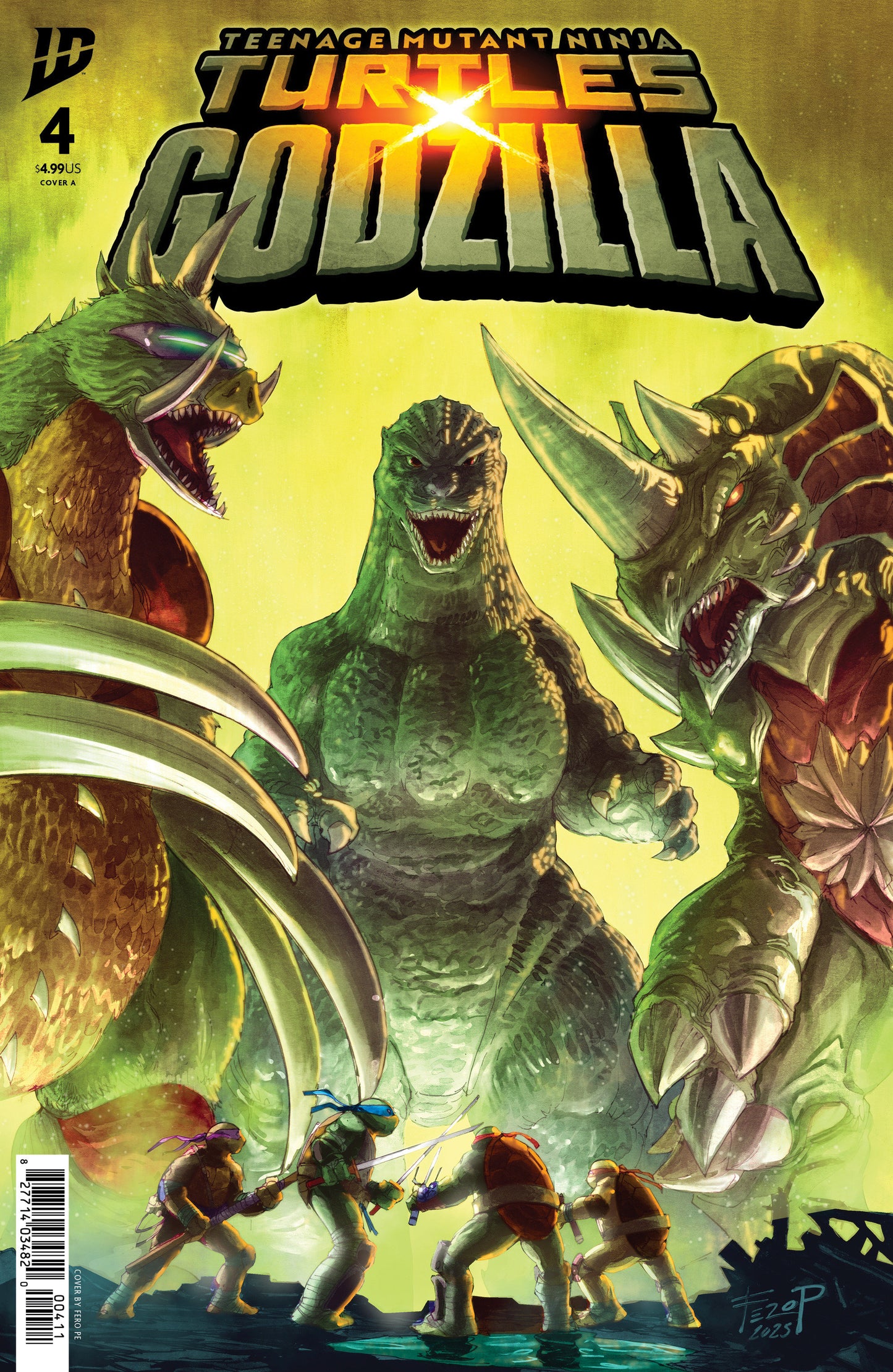 Teenage Mutant Ninja Turtles X Godzilla #4 Cover A (Pe)