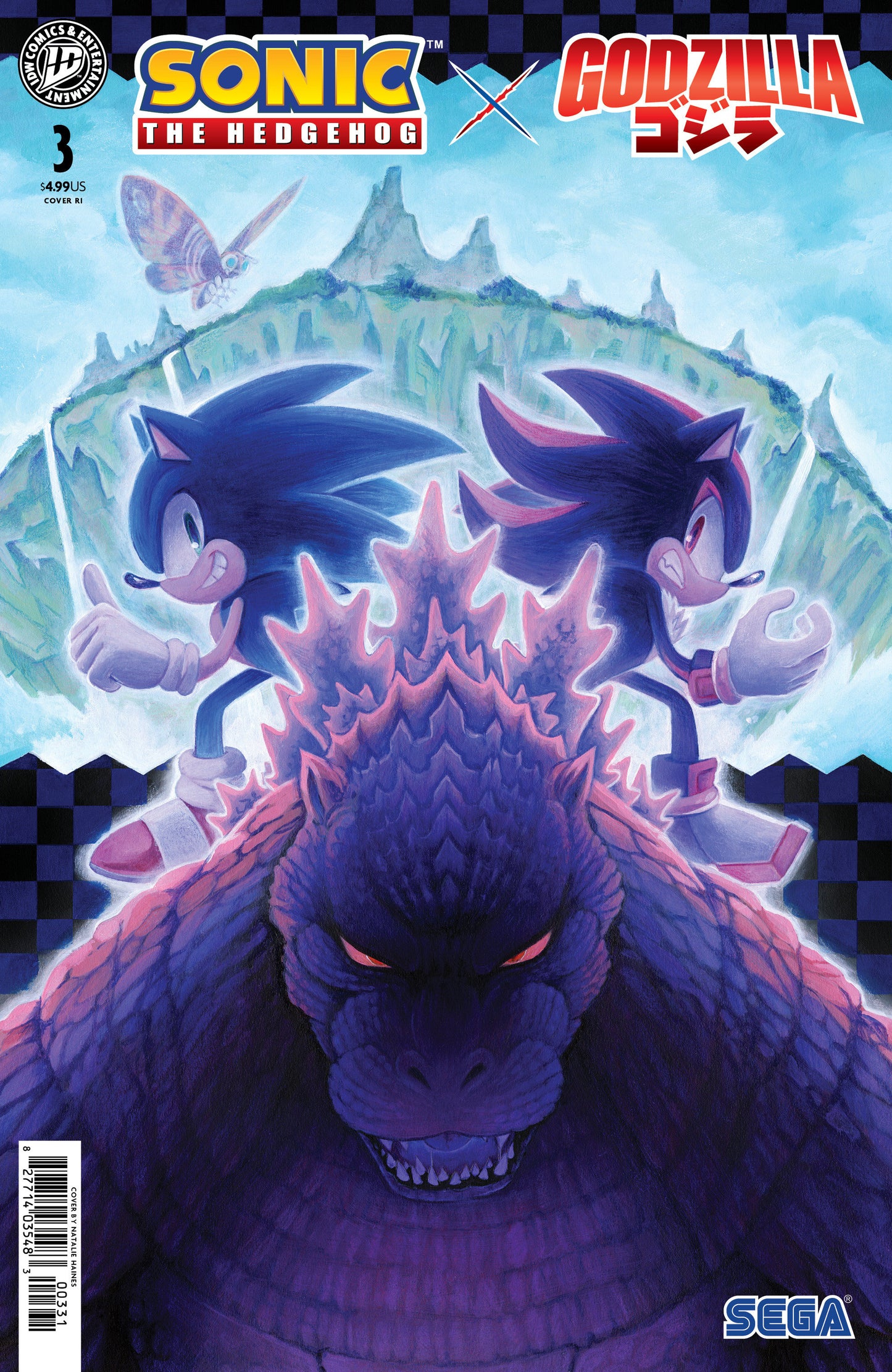Sonic the Hedgehog x Godzilla #3 VAR RI (15) (Haines) 1:15 (PRESALE 10/14/26)