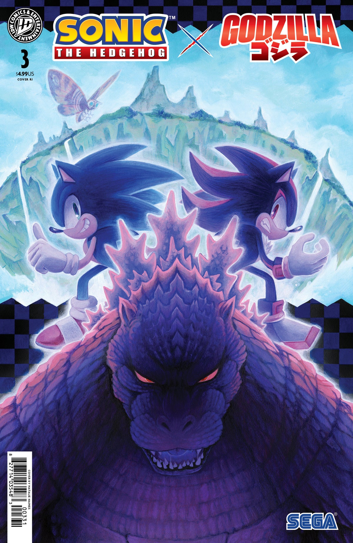 Sonic the Hedgehog x Godzilla #3 VAR RI (15) (Haines) 1:15 (PRESALE 10/14/26)