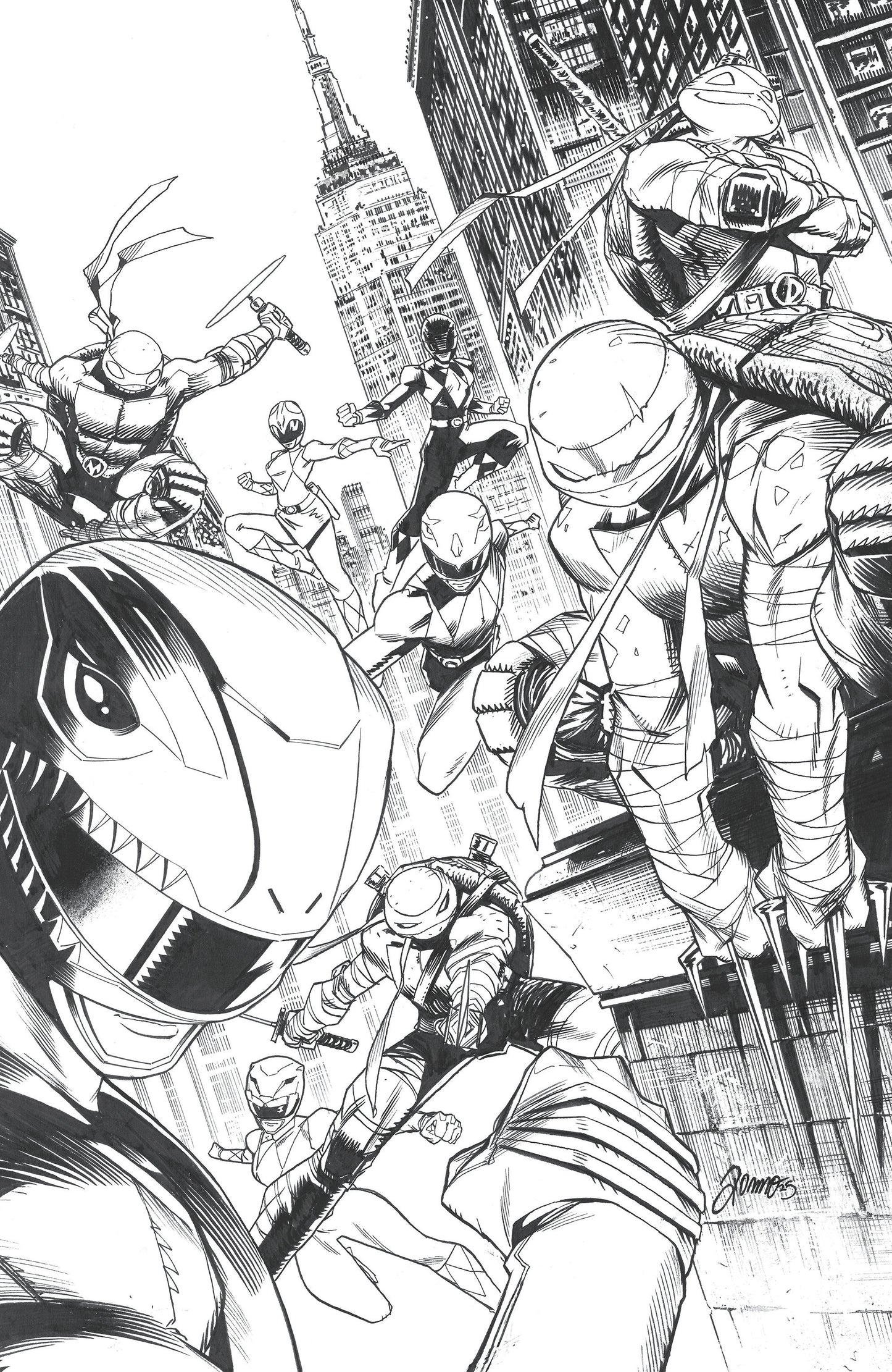 Mighty Morphin Power Rangers/TMNT III #5 E 1:10 (RELEASES 3/18/26)