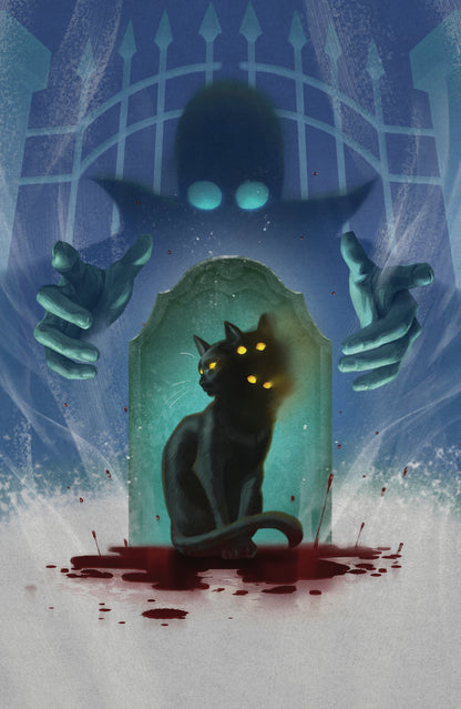 Stuff of Nightmares: The Cat in the Coffin #1 Cover E - E Glow in the Dark Variant (Full Art Glow in the Dark, Murakami)