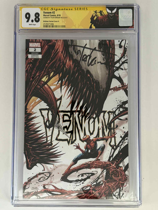 [Signed by Tyler Kirkham] Venom #2 CGC 9.8 Yellow Label Tyler Kirkham Exclusive Var